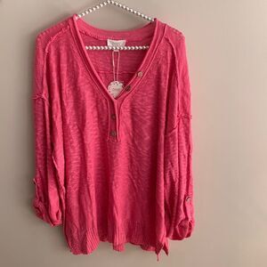 Oddy 1xl/2xl lightweight pink sweater nwt